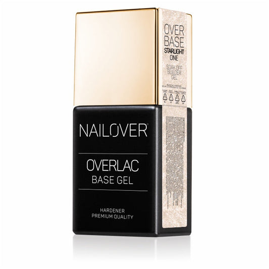 Overbase Starlight BUILDER GEL IN BOTTIGLIA glitterato - Christmas Edition - Nailover (8659565314391)